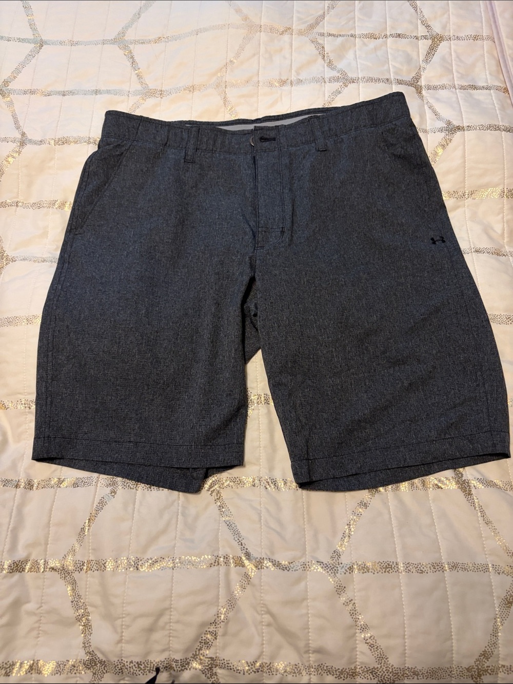 Under Armour Men’s Flat-Front Shorts - Charcoal